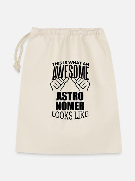 Astronom Astronom Astronom Astronom - Geschenkbeutel aus Baumwolle (40 x 50 cm) - Natur