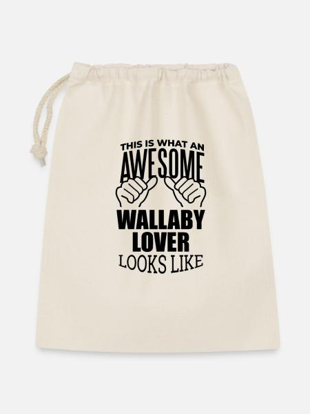 Wallaby Wallaby Wallaby - Geschenkbeutel aus Baumwolle (40 x 50 cm) - Natur