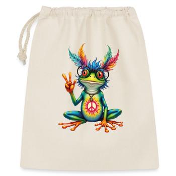 Peaceful Hippie Frog - Gift Bag 40 x 50 cm - nature - Front