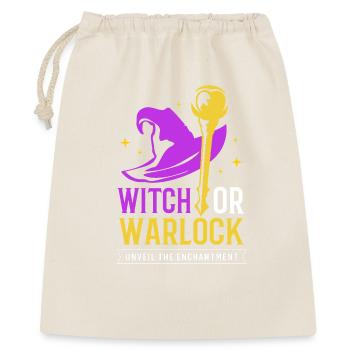 Halloween Gender Reveal - Geschenkbeutel aus Baumwolle (40 x 50 cm) - Natur - Vorne