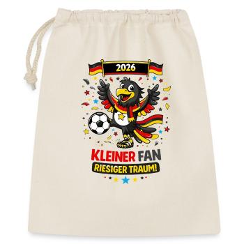 Kleiner Deutschland Fan – Adler Fußball 2026 - Geschenkbeutel aus Baumwolle (40 x 50 cm) - Natur - Vorne
