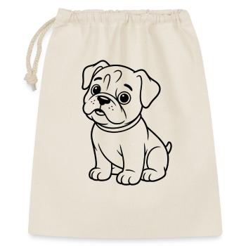 Dessin de contour Carlin : museau mignon - Sac cadeau 40 x 50 cm - nature - Devant