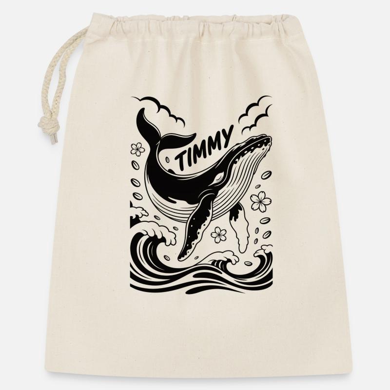 Timmy la Baleine - Sac cadeau 40 x 50 cm - nature