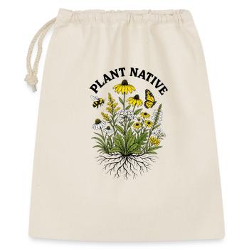 Plantez un jardin indigène des abeilles et des échinaces - Sac cadeau 40 x 50 cm - nature - Devant