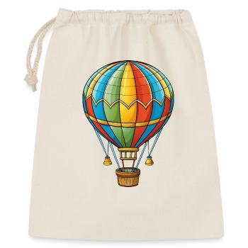 Heißluftballon - Geschenkbeutel aus Baumwolle (40 x 50 cm) - Natur - Vorne