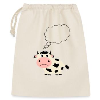 Kuh Kühe Rind Rinder cow Tiere Landwirt Bauern - Geschenkbeutel aus Baumwolle (40 x 50 cm) - Natur - Vorne