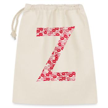 Lettre Z - bisous idée cadeau - Sac cadeau 40 x 50 cm - nature - Devant