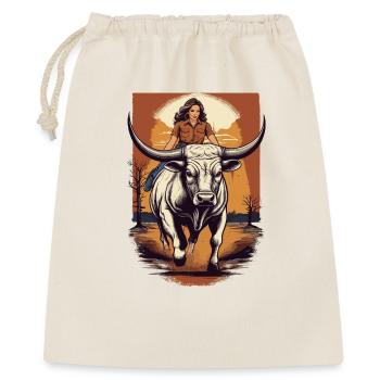 Équitation de taureaux - Sac cadeau 40 x 50 cm - nature - Devant