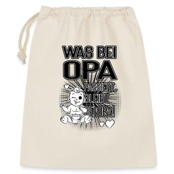 Was bei Opa passiert bleibt bei Opa - Geschenkbeutel aus Baumwolle (40 x 50 cm) - Natur - Vorne