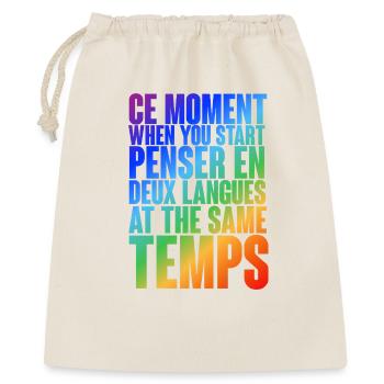 Multilingual thinking motif in color gradient - Gift Bag 40 x 50 cm - nature - Front