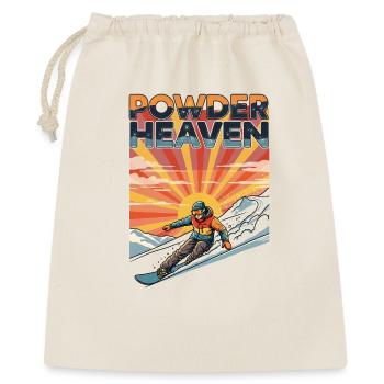 Snowboard Powder Heaven Retro Deep Snow - Gift Bag 40 x 50 cm - nature - Front
