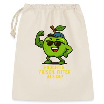 Fruity Fitness Apple Hero Musculation Dessin animé - Sac cadeau 40 x 50 cm - nature - Devant