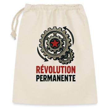 Permanente Revolution - Geschenkbeutel aus Baumwolle (40 x 50 cm) - Natur - Vorne