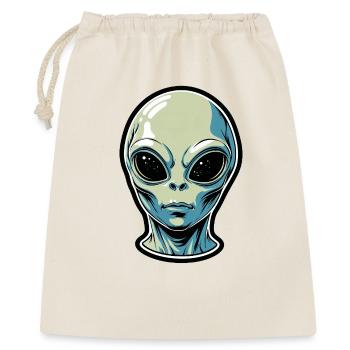 Alien Head Illustration - Gift Bag 40 x 50 cm - nature - Front