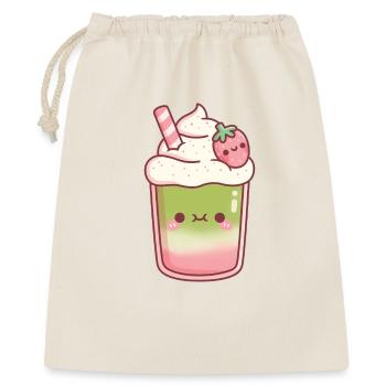 Cute Iced Matcha Strawberry Latte - Gift Bag 40 x 50 cm - nature - Front