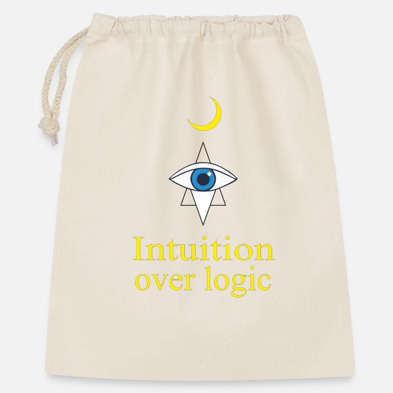 Intuition plutôt que logique - Sac cadeau 40 x 50 cm - nature