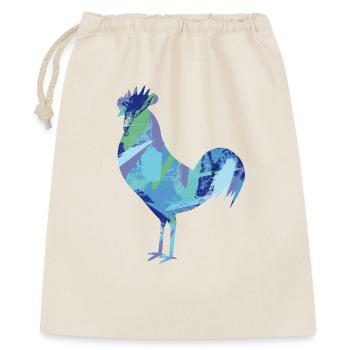 Fans de poulet - Coq - Coq - Poulet fleur - Bio - Sac cadeau 40 x 50 cm - nature - Devant