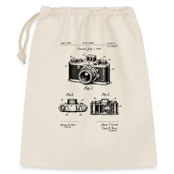 Brevet de plan d’appareil photo vintage - Sac cadeau 40 x 50 cm - nature - Devant
