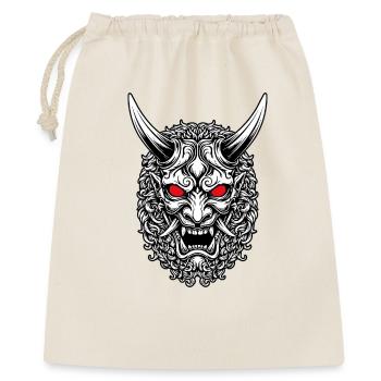 Masque Oni Portrait Rouge Japonais - Sac cadeau 40 x 50 cm - nature - Devant