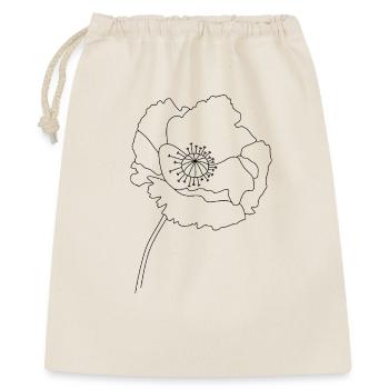 Silhouette de fleur de pavot - Sac cadeau 40 x 50 cm - nature - Devant
