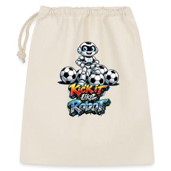 Self-confident football robot - Gift Bag 40 x 50 cm - nature - Front