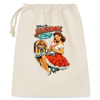 Pin-up des années 50 dans un diner : Là où le jukebox connaît mon nom - Sac cadeau 40 x 50 cm - nature - Devant