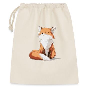 süßer Fuchs - Geschenkbeutel aus Baumwolle (40 x 50 cm) - Natur - Vorne