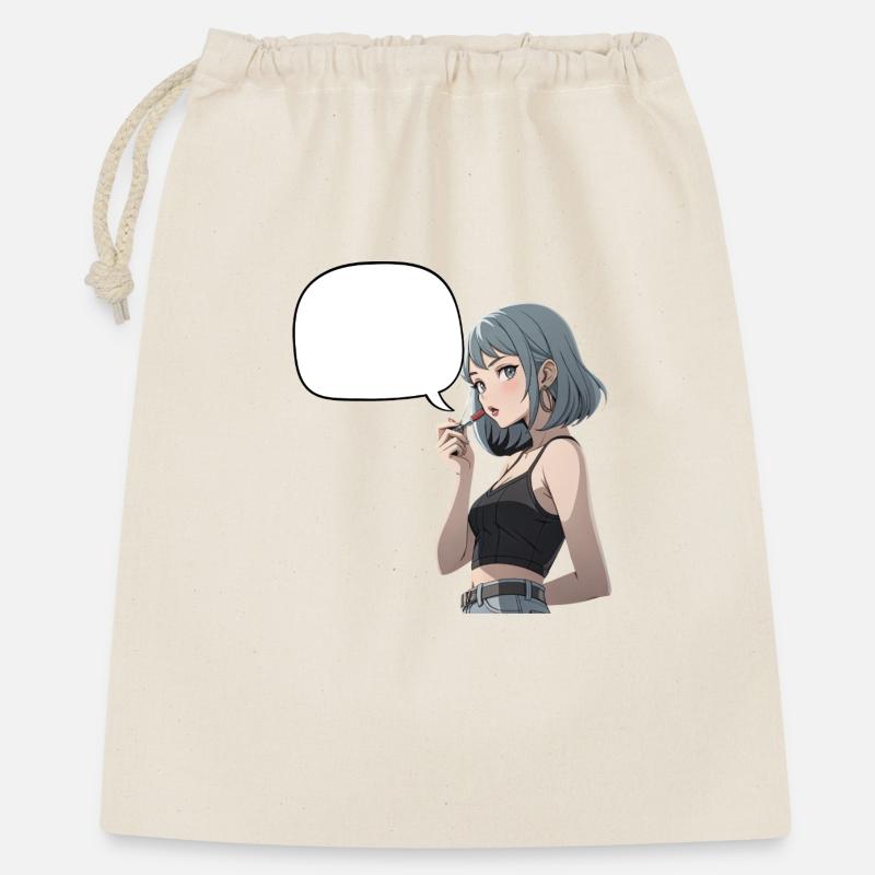 Speech Bubbles Noir Heroine CropTop - Gift Bag 40 x 50 cm - nature