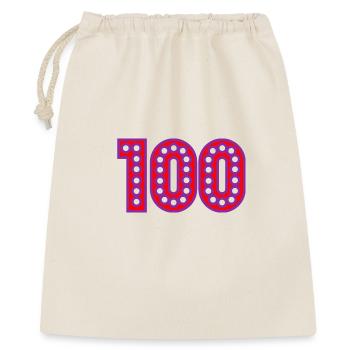 100. 100 YEARS. 100th ANNIVERSARY. BIRTHDAY 100 - Gift Bag 40 x 50 cm - nature - Front