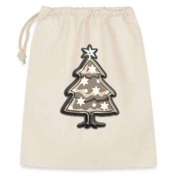 Tannenbaum Weihnachten - Geschenkbeutel aus Baumwolle (40 x 50 cm) - Natur - Vorne