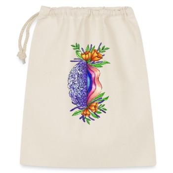 Vulva Brain - Geschenkbeutel aus Baumwolle (40 x 50 cm) - Natur - Vorne