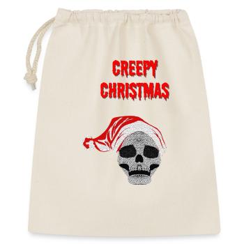 weihnachtshumor, creepy christmas - Geschenkbeutel aus Baumwolle (40 x 50 cm) - Natur - Vorne