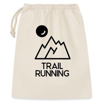 Trailrunning - Geschenkbeutel aus Baumwolle (40 x 50 cm) - Natur - Vorne