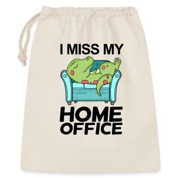 Home Office - Geschenkbeutel aus Baumwolle (40 x 50 cm) - Natur - Vorne