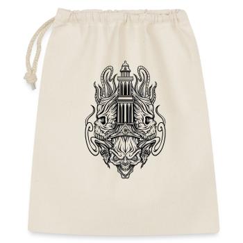 Occult Tower Demon – Gothic Dark Symmetry Art - Gift Bag 40 x 50 cm - nature - Front
