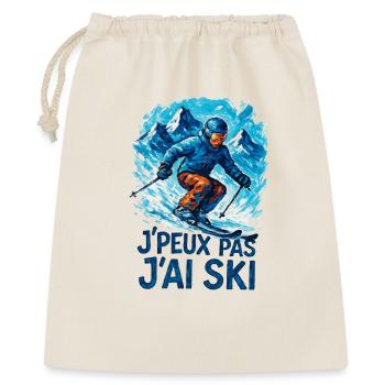 I can't I ski - Gift Bag 40 x 50 cm - nature - Front