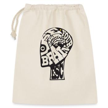 USE_YOUR_BRAIN - Geschenkbeutel aus Baumwolle (40 x 50 cm) - Natur - Vorne