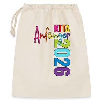 Kita Anfänger 2026 - Geschenkbeutel aus Baumwolle (40 x 50 cm) - Natur - Vorne