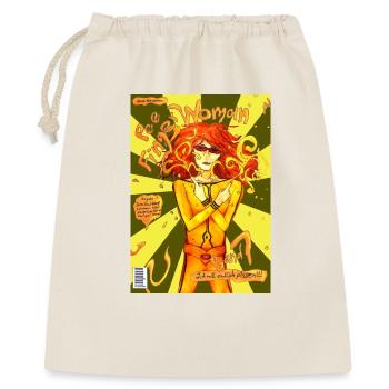 PeeFingerWoman - Geschenkbeutel aus Baumwolle (40 x 50 cm) - Natur - Vorne