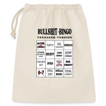 Bullshit-Bingo – Teenager-Version - Geschenkbeutel aus Baumwolle (40 x 50 cm) - Natur - Vorne