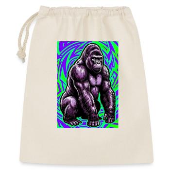 Gorilla - Geschenkbeutel aus Baumwolle (40 x 50 cm) - Natur - Vorne