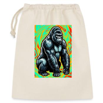Gorilla - Geschenkbeutel aus Baumwolle (40 x 50 cm) - Natur - Vorne