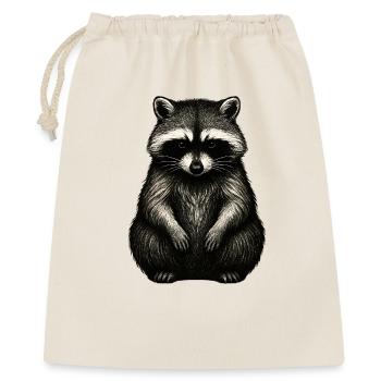 Monochrome Raccoon Print - Gift Bag 40 x 50 cm - nature - Front
