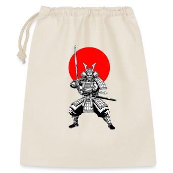 Traditioneller Samurai Krieger - Geschenkbeutel aus Baumwolle (40 x 50 cm) - Natur - Vorne