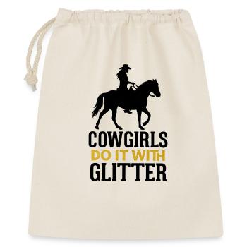 Cavalier western disant chevaux western - Sac cadeau 40 x 50 cm - nature - Devant