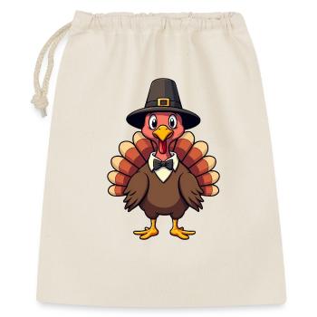 Thanksgiving Drôle Dinde de Thanksgiving - Sac cadeau 40 x 50 cm - nature - Devant