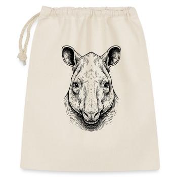 Tapir - Geschenkbeutel aus Baumwolle (40 x 50 cm) - Natur - Vorne