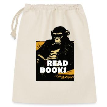 Chimp is reading books - Gift Bag 40 x 50 cm - nature - Front