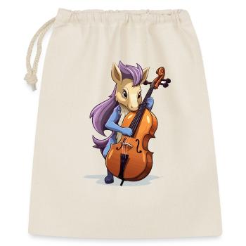 Violoncelle licorne - Sac cadeau 40 x 50 cm - nature - Devant