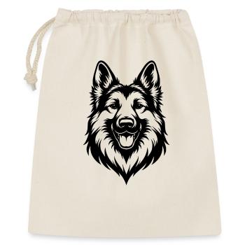 Conception du berger allemand - Sac cadeau 40 x 50 cm - nature - Devant